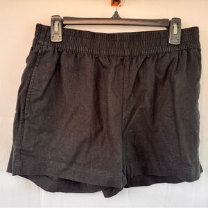 Old Navy Black Linen Blend Shorts